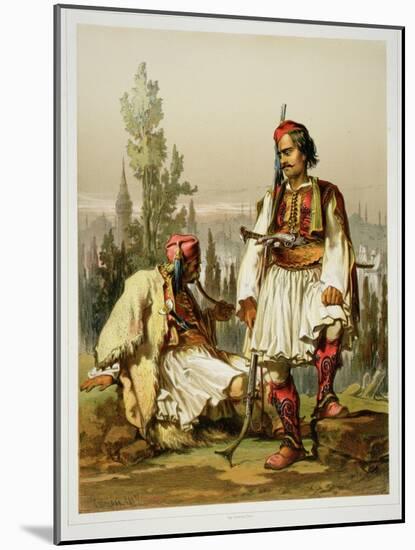 Albanians, Mercenaries in the Ottoman Army, Published by Lemercier, 1857-Amadeo Preziosi-Mounted Giclee Print