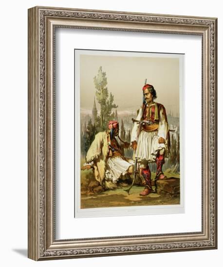 Albanians, Mercenaries in the Ottoman Army, Published by Lemercier, 1857-Amadeo Preziosi-Framed Giclee Print