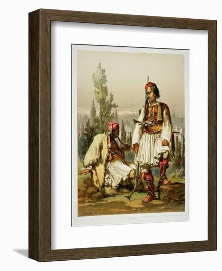 Albanians, Mercenaries in the Ottoman Army, Published by Lemercier, 1857-Amadeo Preziosi-Framed Giclee Print