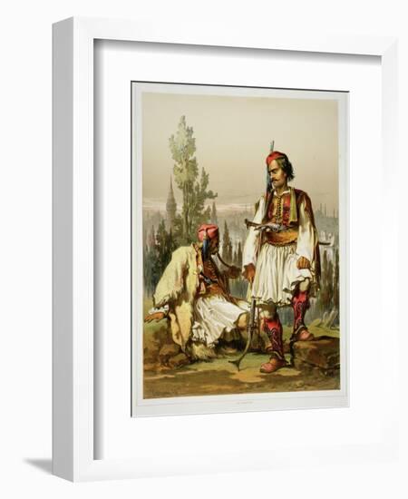 Albanians, Mercenaries in the Ottoman Army, Published by Lemercier, 1857-Amadeo Preziosi-Framed Giclee Print