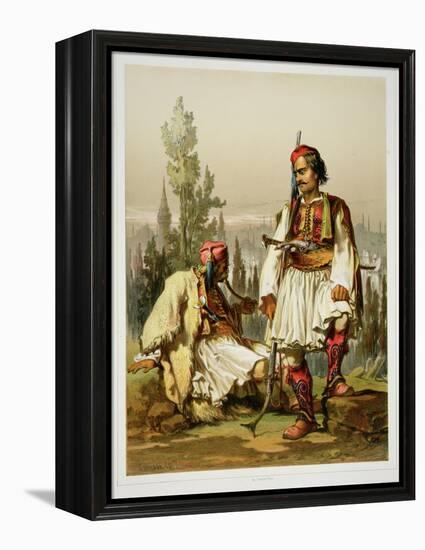 Albanians, Mercenaries in the Ottoman Army, Published by Lemercier, 1857-Amadeo Preziosi-Framed Premier Image Canvas