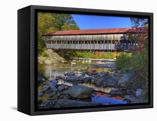 Albany Covered Bridge Over Swift River, White Mountain National Forest, New Hampshire, USA-Adam Jones-Framed Premier Image Canvas