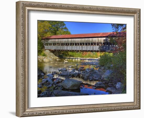 Albany Covered Bridge Over Swift River, White Mountain National Forest, New Hampshire, USA-Adam Jones-Framed Photographic Print