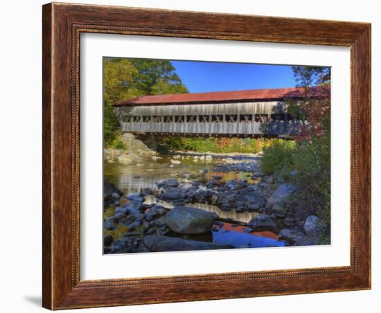 Albany Covered Bridge Over Swift River, White Mountain National Forest, New Hampshire, USA-Adam Jones-Framed Photographic Print