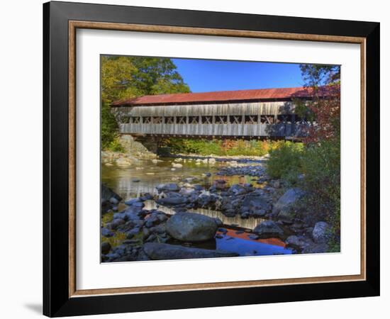 Albany Covered Bridge Over Swift River, White Mountain National Forest, New Hampshire, USA-Adam Jones-Framed Photographic Print