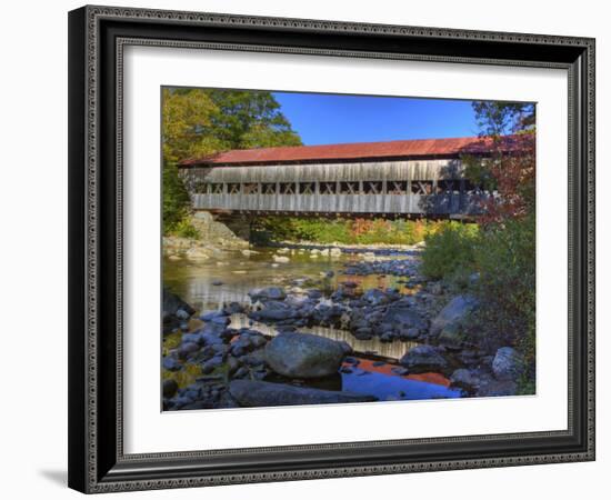 Albany Covered Bridge Over Swift River, White Mountain National Forest, New Hampshire, USA-Adam Jones-Framed Photographic Print