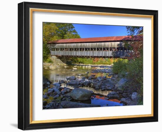 Albany Covered Bridge Over Swift River, White Mountain National Forest, New Hampshire, USA-Adam Jones-Framed Photographic Print