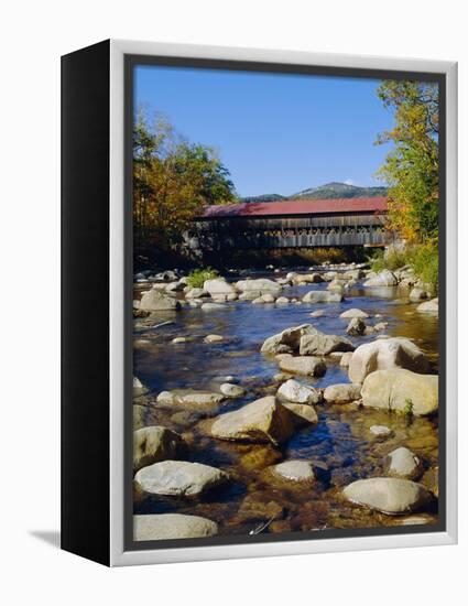 Albany Covered Bridge, Swift River, Kangamagus Highway, New Hampshire, USA-Fraser Hall-Framed Premier Image Canvas