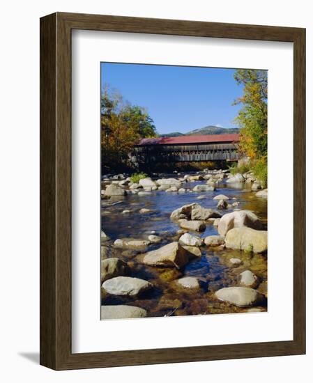 Albany Covered Bridge, Swift River, Kangamagus Highway, New Hampshire, USA-Fraser Hall-Framed Photographic Print