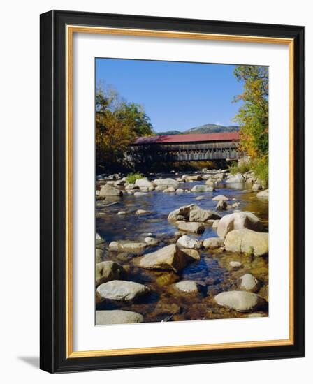 Albany Covered Bridge, Swift River, Kangamagus Highway, New Hampshire, USA-Fraser Hall-Framed Photographic Print