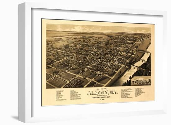 Albany, Georgia - Panoramic Map-Lantern Press-Framed Art Print