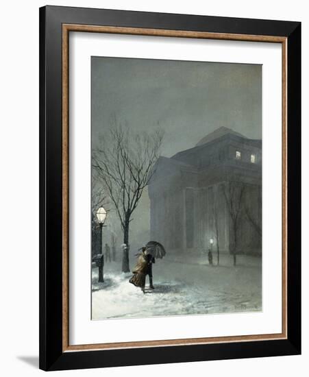 Albany in the Snow-Walter Launt Palmer-Framed Giclee Print