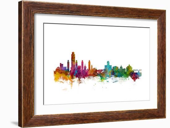 Albany New York Skyline-Michael Tompsett-Framed Art Print