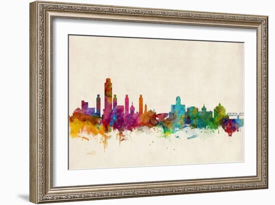 Albany New York Skyline-Michael Tompsett-Framed Art Print