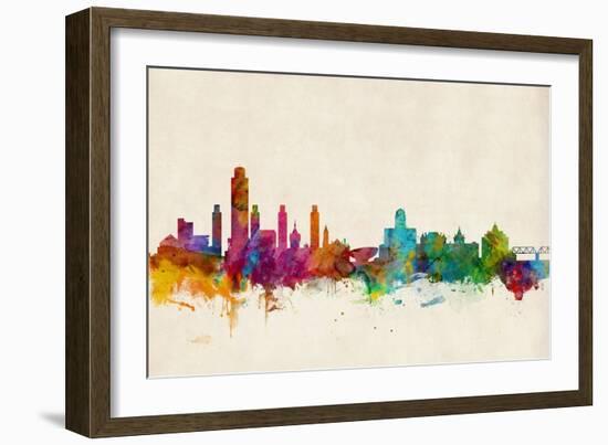 Albany New York Skyline-Michael Tompsett-Framed Art Print