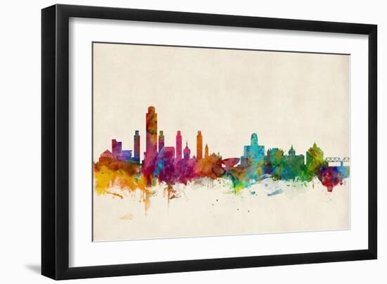 Albany New York Skyline-Michael Tompsett-Framed Art Print