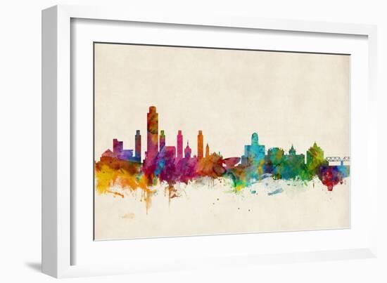 Albany New York Skyline-Michael Tompsett-Framed Art Print