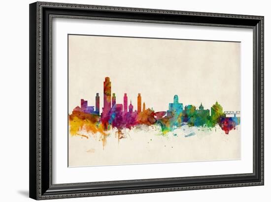 Albany New York Skyline-Michael Tompsett-Framed Art Print