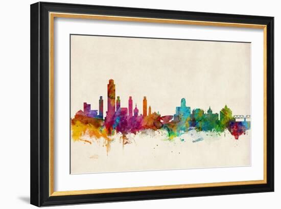 Albany New York Skyline-Michael Tompsett-Framed Art Print