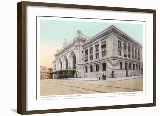 Albany Train Station-null-Framed Art Print