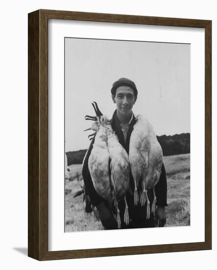 Albatross Killed for Food by Tristan Da Cunha Islander-Carl Mydans-Framed Photographic Print