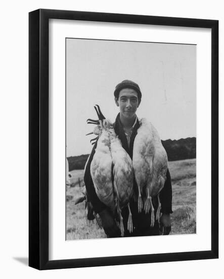 Albatross Killed for Food by Tristan Da Cunha Islander-Carl Mydans-Framed Photographic Print