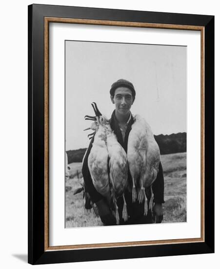 Albatross Killed for Food by Tristan Da Cunha Islander-Carl Mydans-Framed Photographic Print