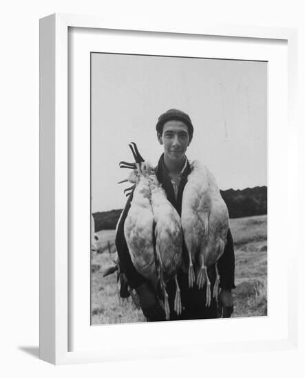 Albatross Killed for Food by Tristan Da Cunha Islander-Carl Mydans-Framed Photographic Print