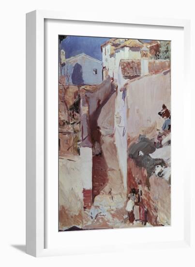 Albayzin in Granada, by Joaquin Sorolla Y Bastida-null-Framed Giclee Print