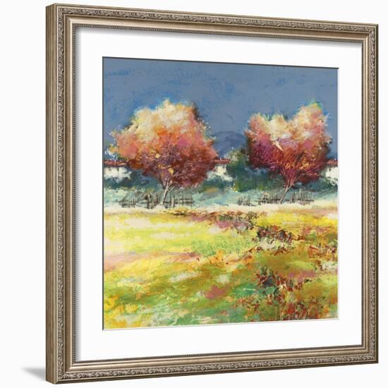 Alberi nel prato-Luigi Florio-Framed Art Print