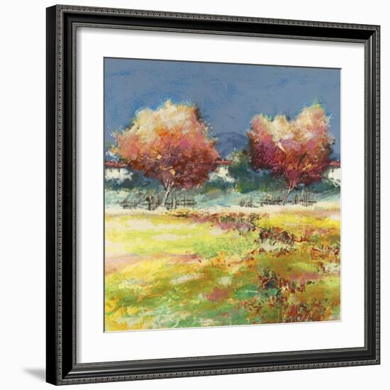 Alberi nel prato-Luigi Florio-Framed Art Print