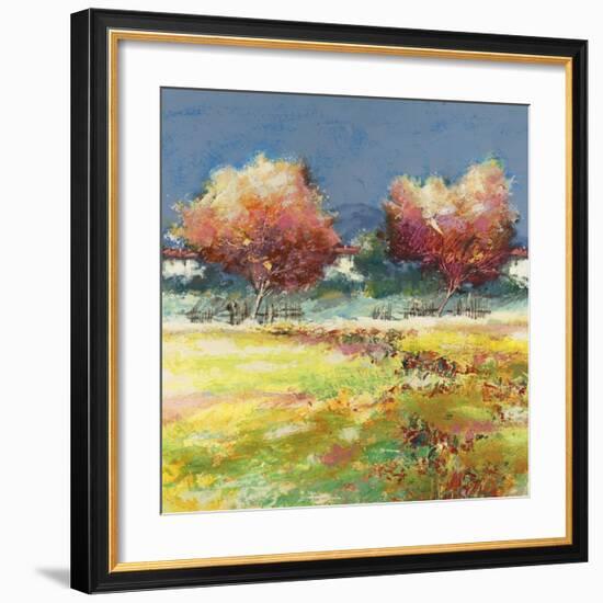 Alberi nel prato-Luigi Florio-Framed Art Print