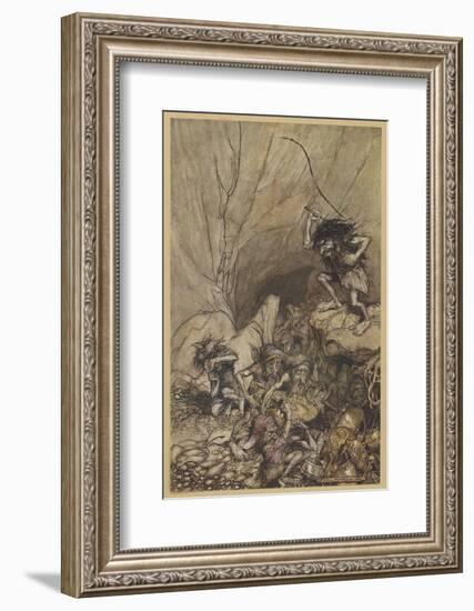 Alberich and Nibelungs-Arthur Rackham-Framed Photographic Print