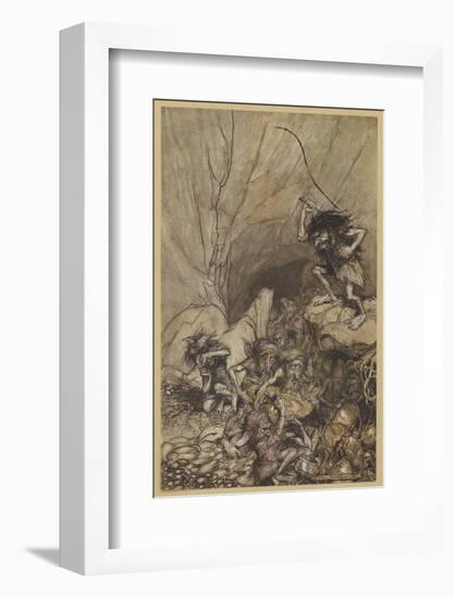 Alberich and Nibelungs-Arthur Rackham-Framed Photographic Print