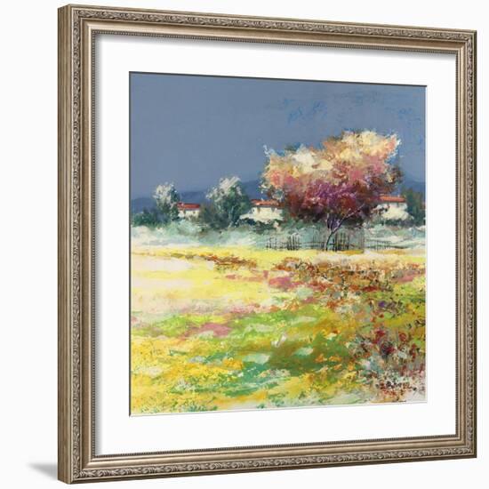 Albero nel prato-Luigi Florio-Framed Art Print