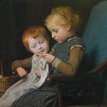 The Little Potato Peeler, 1886-Albert Anker-Framed Giclee Print