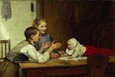 The Young Knitters-Albert Anker-Giclee Print