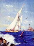 "Sailing by the Lighthouse,"August 1, 1938-Albert B. Marks-Framed Premier Image Canvas