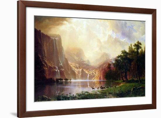 Albert Bierstadt Between the Sierra Nevada Mountains-Albert Bierstadt-Framed Art Print