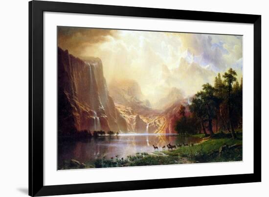 Albert Bierstadt Between the Sierra Nevada Mountains-Albert Bierstadt-Framed Art Print