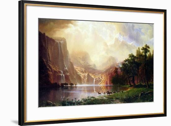 Albert Bierstadt Between the Sierra Nevada Mountains-Albert Bierstadt-Framed Art Print