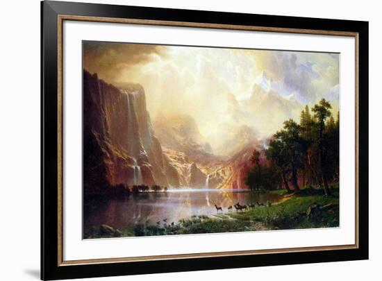 Albert Bierstadt Between the Sierra Nevada Mountains-Albert Bierstadt-Framed Art Print