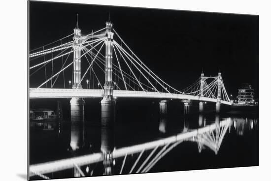 Albert Bridge At Night-Bill Philip-Mounted Giclee Print