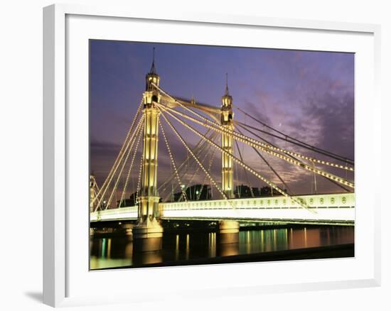 Albert Bridge, London, England, United Kingdom-Nick Wood-Framed Photographic Print