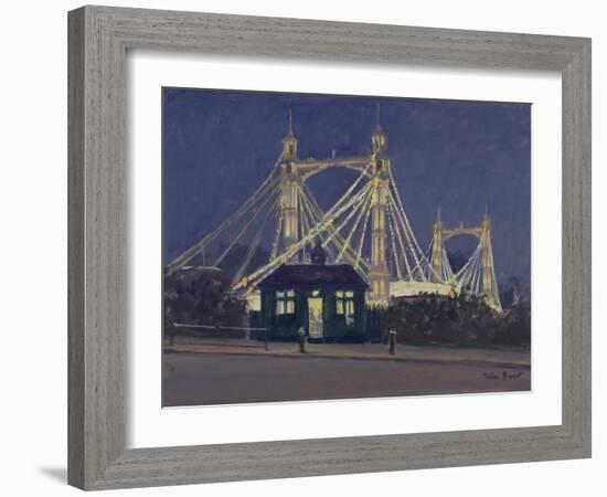 Albert Bridge - Night-Julian Barrow-Framed Giclee Print