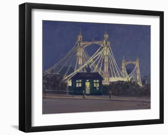 Albert Bridge - Night-Julian Barrow-Framed Giclee Print