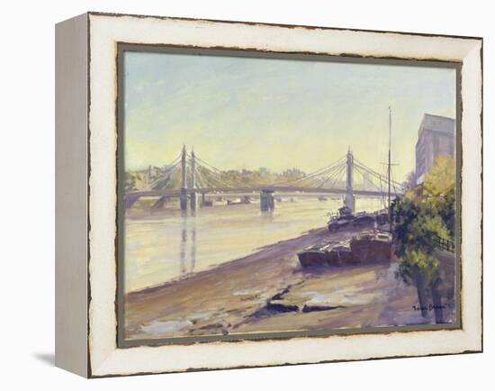 Albert Bridge-Julian Barrow-Framed Premier Image Canvas