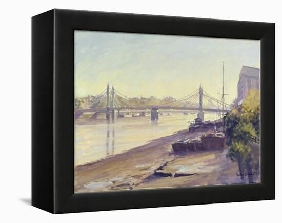 Albert Bridge-Julian Barrow-Framed Premier Image Canvas