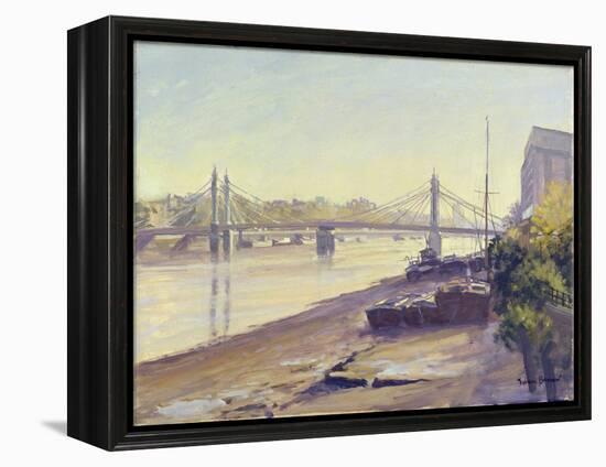 Albert Bridge-Julian Barrow-Framed Premier Image Canvas