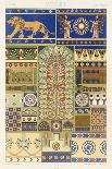 Persian Decoration, Plate XXV, Polychrome Ornament, Engraved by F. Durin, Published Paris, 1869-Albert Charles August Racinet-Giclee Print